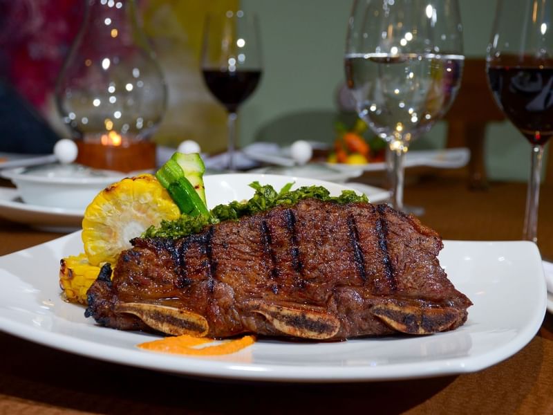 Steak severed at San Telmo at FA Hotels & Resorts