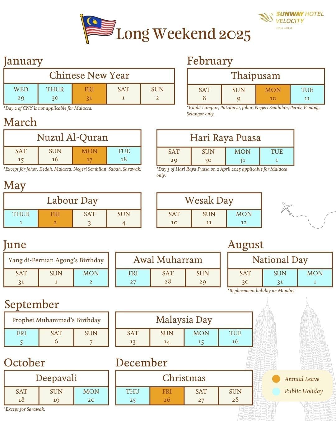 Malaysia Long Weekennd 2025