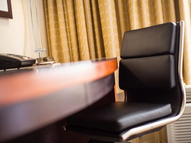 Desk with chair Deluxe Double Queen at Paramount Hotel Seattle