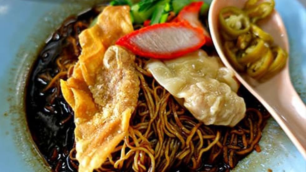 Wan Tan Mee noodles served in Penang street food near Sunway Hotel Georgetown