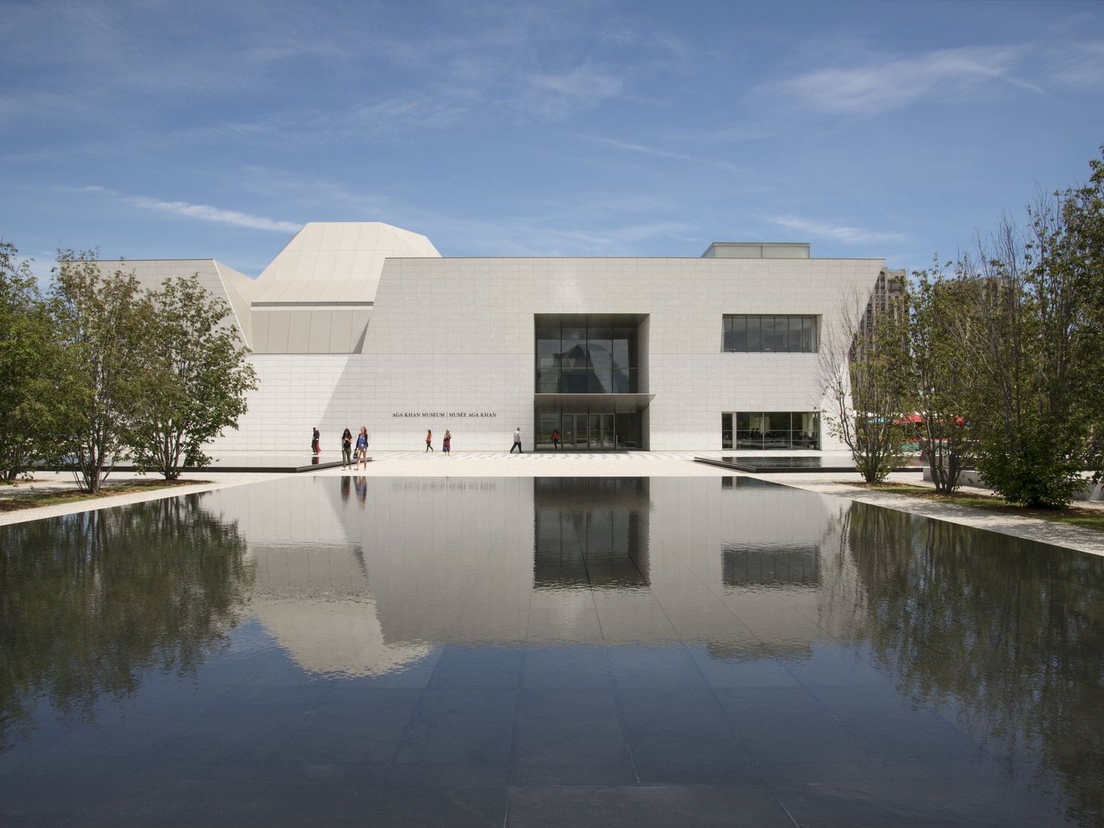 Reflecting pool in front of the Aga Khan Museum