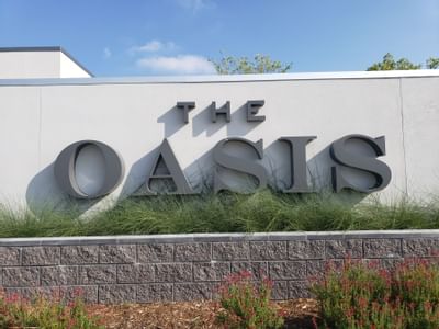 the oasis logo on wall