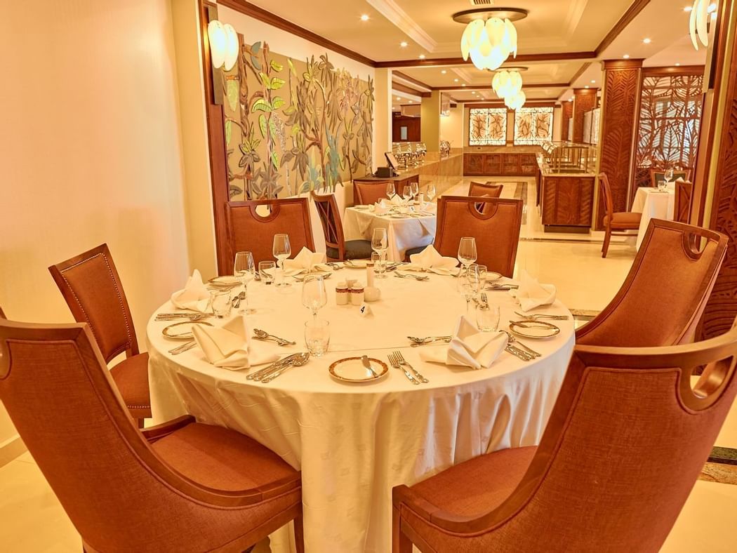 Dining Table in Rumoka Restaurant at Goma Serena Hotel