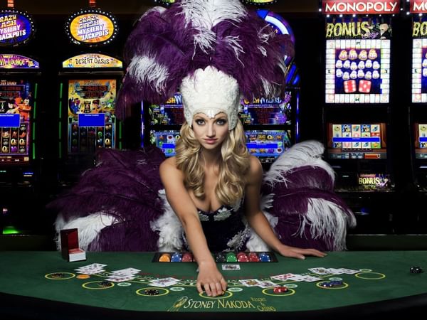 Woman at casino table