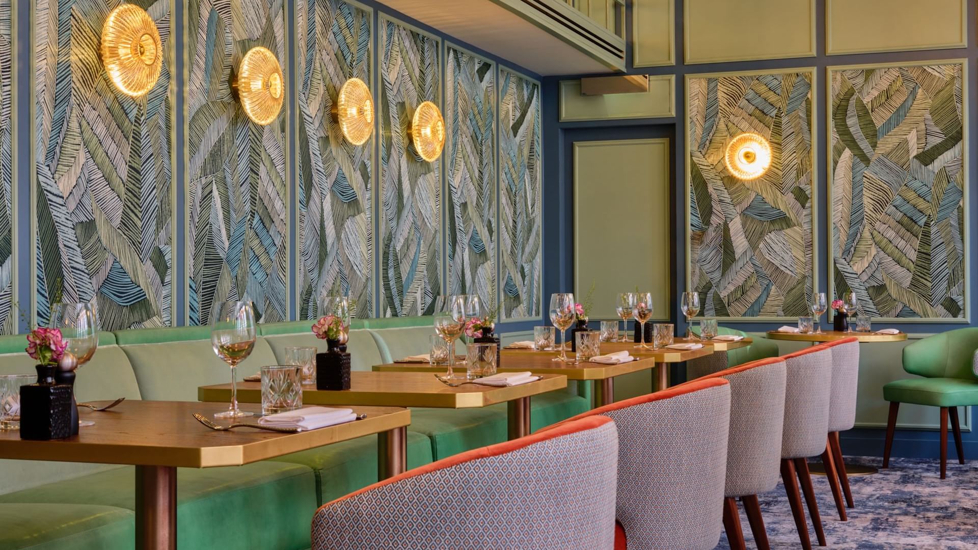 Elegant dining area with artistic architecture at The Capital Townhouse