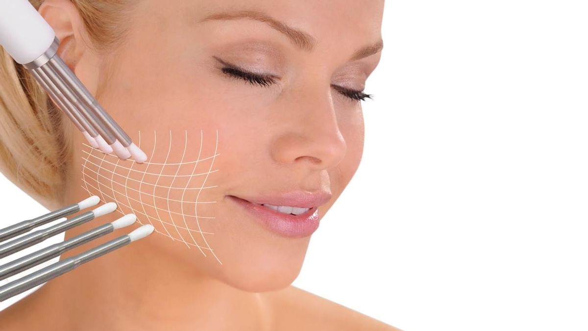 Closeup on a CACI treatment at The May Fair Hotel Spa