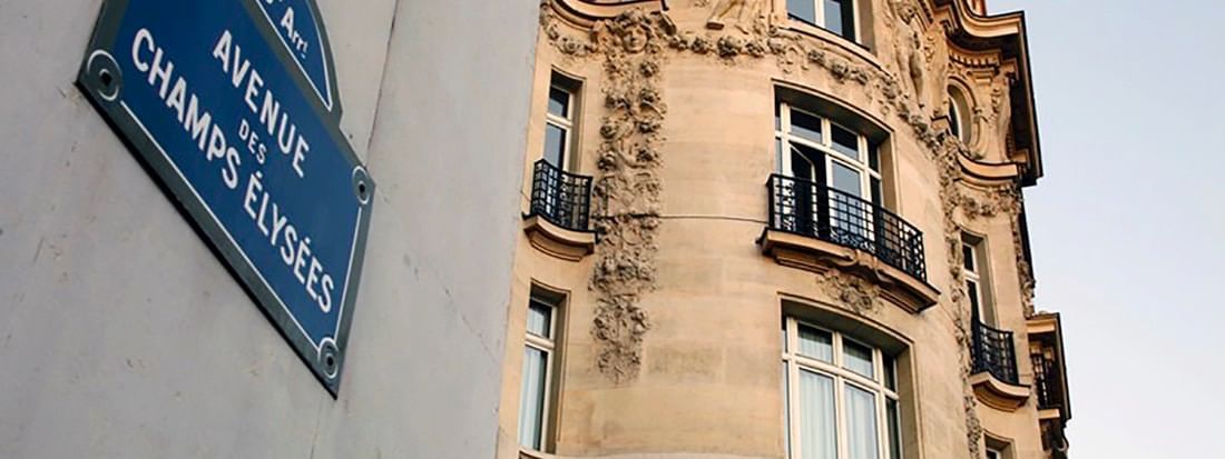The exterior of Champs Elysees near Hôtel Westminster - Paris