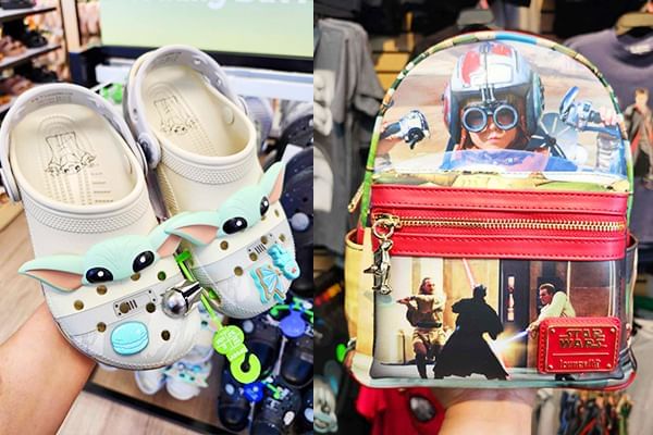 Star Wars themed shoes and backpack at Lake Buena Vista Resort Village & Spa's factory stores