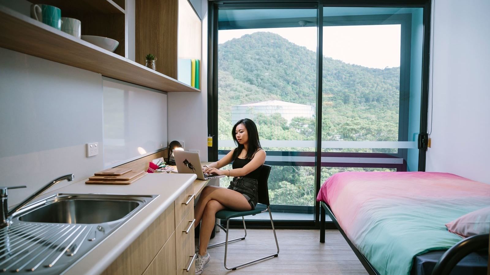 Studio_Kitchenette and Bed