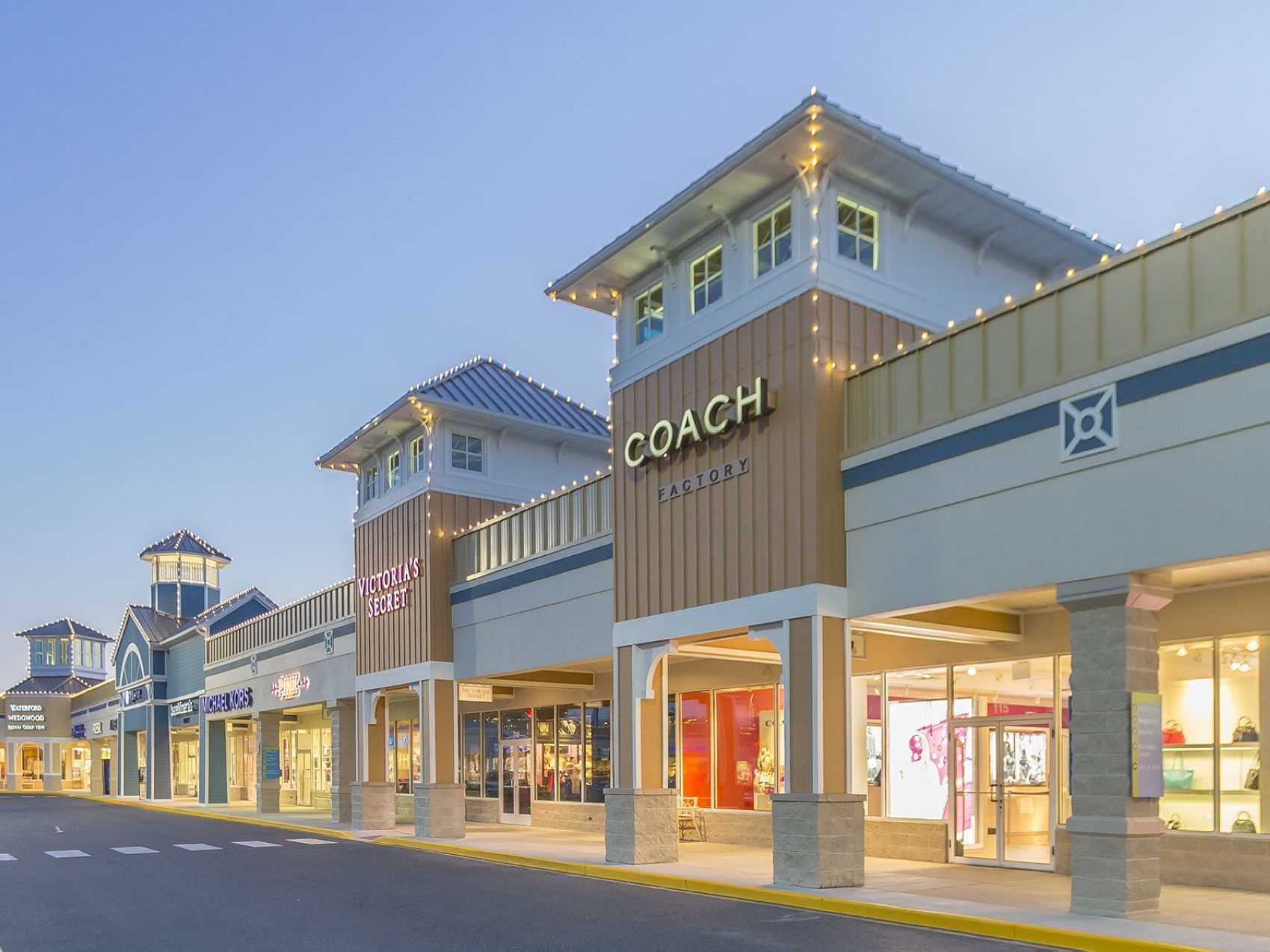 Exterior of Coach Factory Store near Block Party Hotels