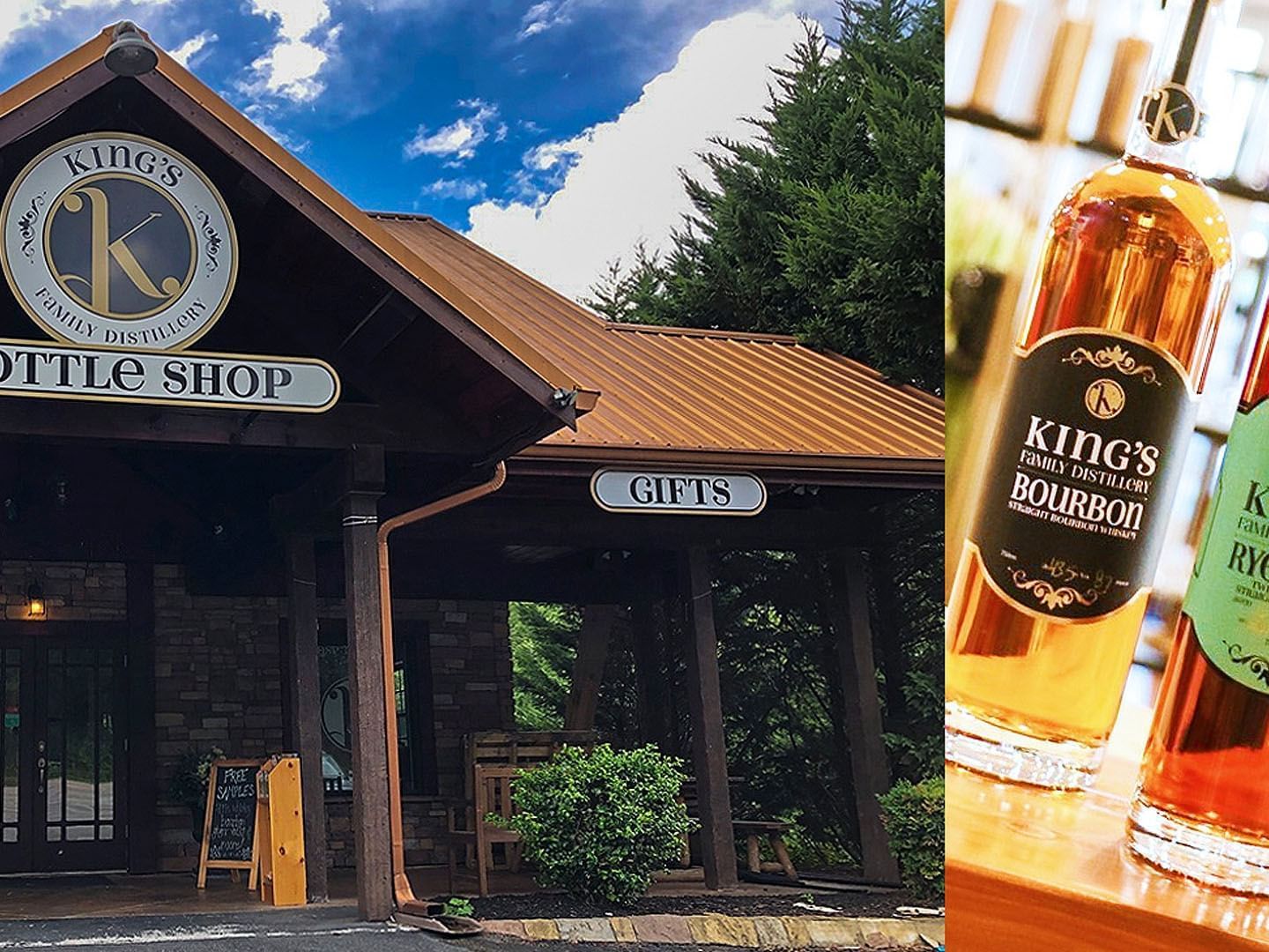 A collage of The Bottle Shop & A Liquor at Music Road Resort