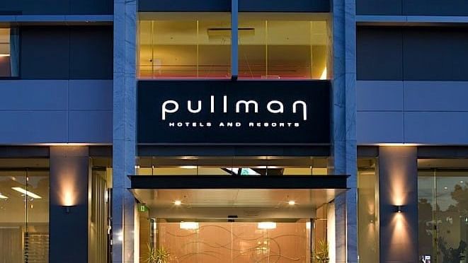 Exterior view of Pullman Sydney Olympic park at night