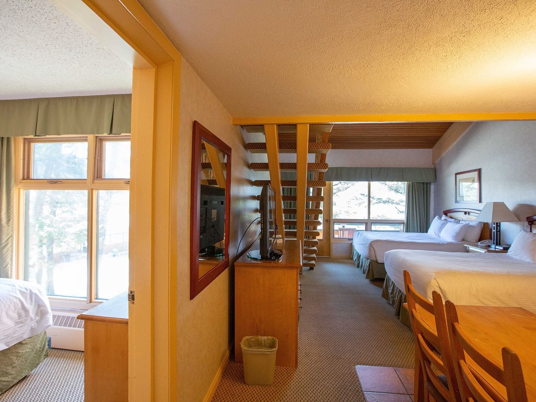 Pool Facing Loft with Kitchenette & Attached Bedroom at Fairmont Hot Springs Resort