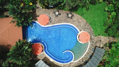 An aerial view of Pool at Rio Celeste Hideaway