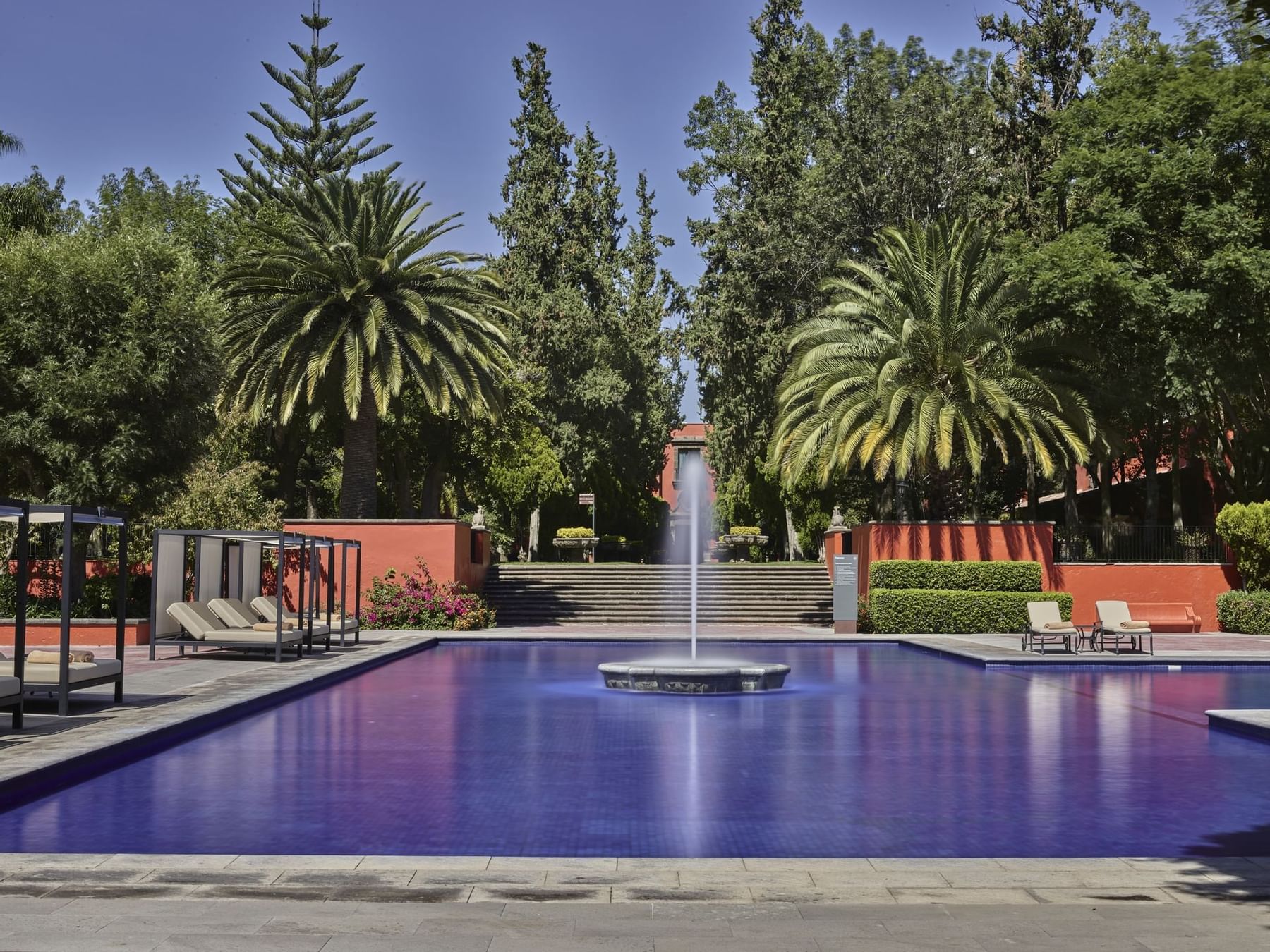Hotel Fountain in a pool area at the La Coleccion Resorts