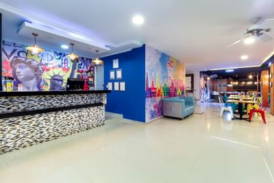 lobby de hotel en bocagrande