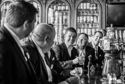 Groom's party in a bar at Horton Grand Hotel