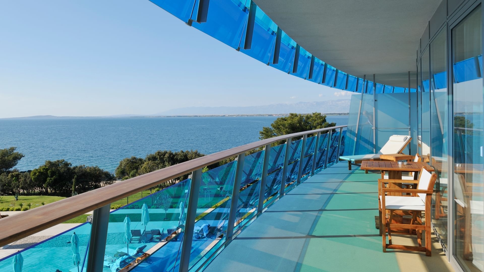Junior Suite Sea Side, balcony lounge at Falkensteiner Hotels