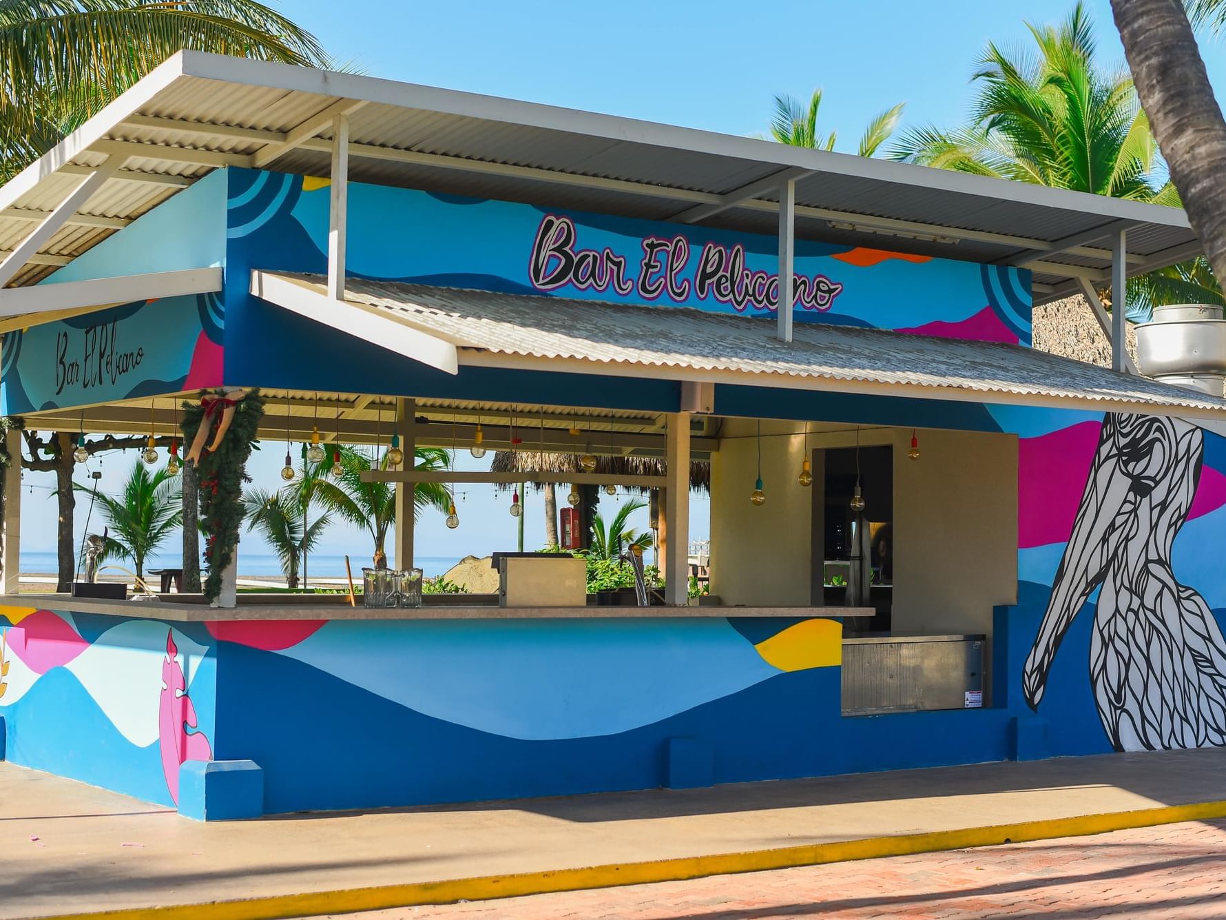 Exterior view of El Pelicano Bar at Fiesta Resort