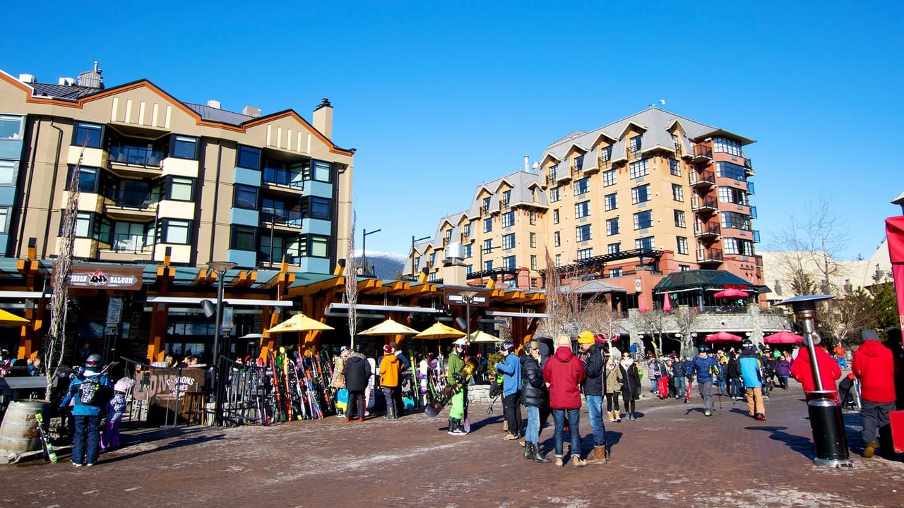 Whistler village during winter