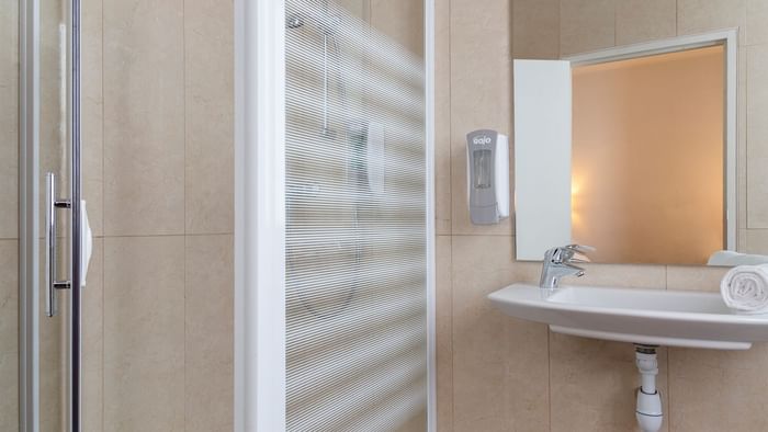 Interior of a bathroom at Hotel astoria vatican