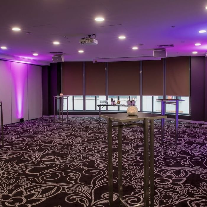 Interior of an empty meeting room at Novotel Melbourne