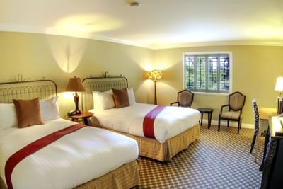 Small Suite at Cambria Pines Lodge with two queen beds