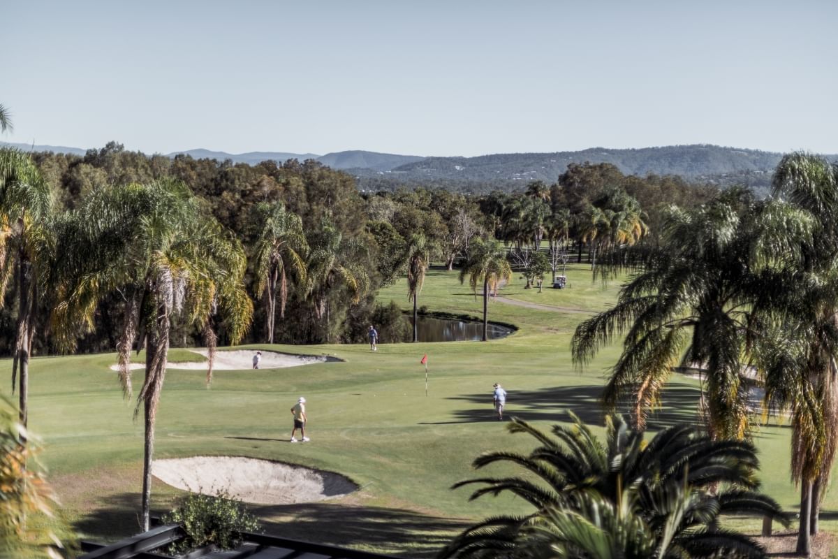 Landscape view of golf course at Mercure Gold Coast Resort
