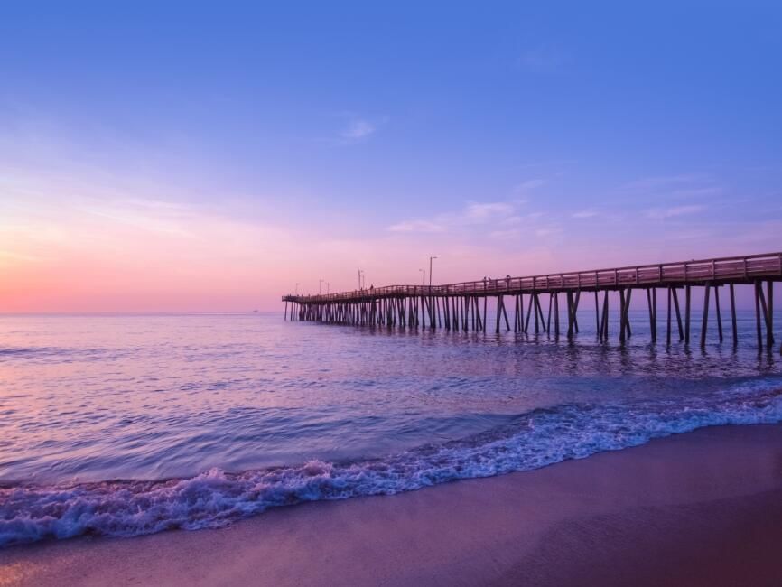 A photo of the Virginia Beach Boardwalk, just steps from our resort hotels.