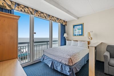 Cozy bed with sea view in Prime Studio at The Yachtsman Resort