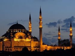 Suleymaniye Mosque, Istanbul: A majestic Ottoman-era mosque known for its architecture, history, and religious significance.