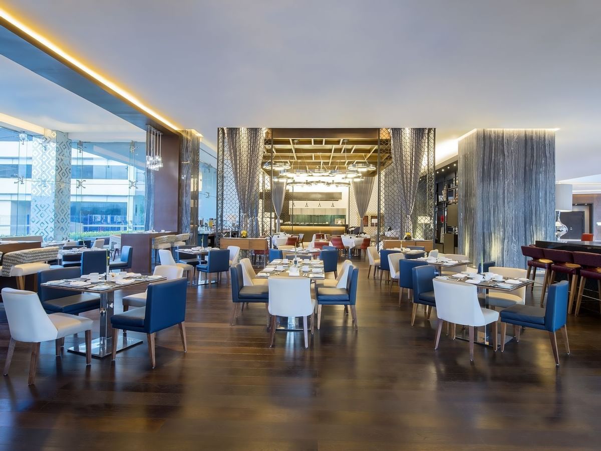 Interior of the Barro Azul restaurant at GFA Hotels