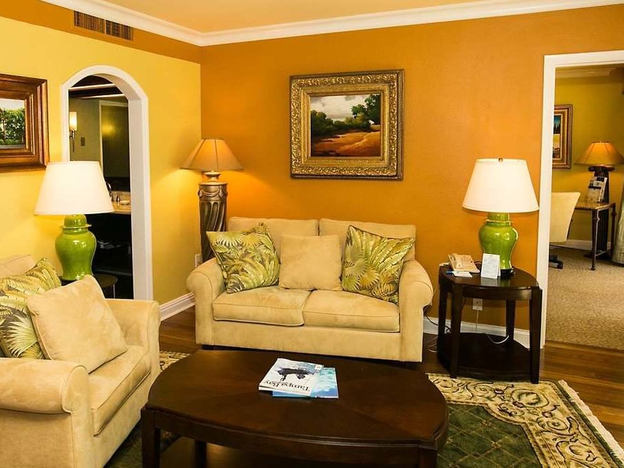 Full Suite Poolside King lounge at Safety Harbor Resort & Spa in Tampa Bay, Florida.
