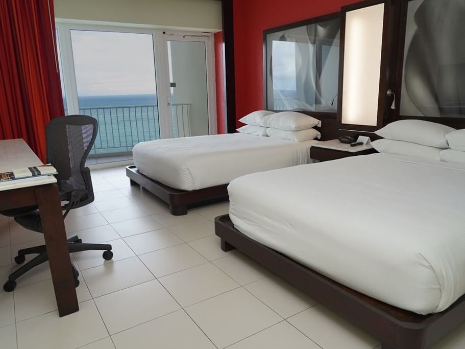 Oceanfront Room with two Queen beds  at  Condado Plaza 