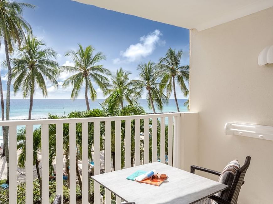 Balcony view from Deluxe Oceanfront Room at Sugar Bay Barbados