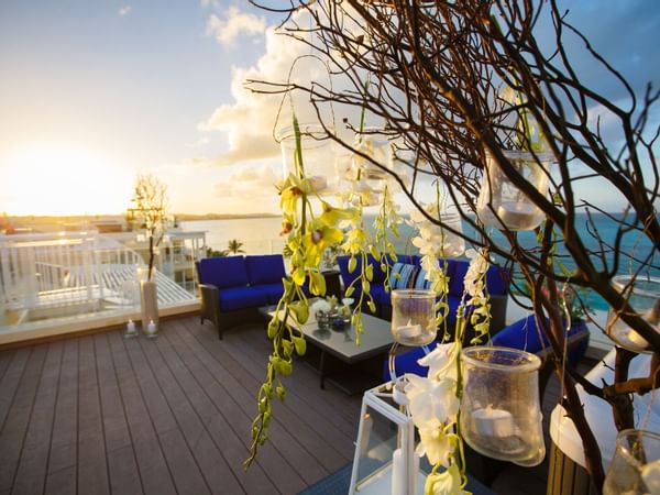 Decoration of an outdoor lounge at Windsong Resort On The Reef