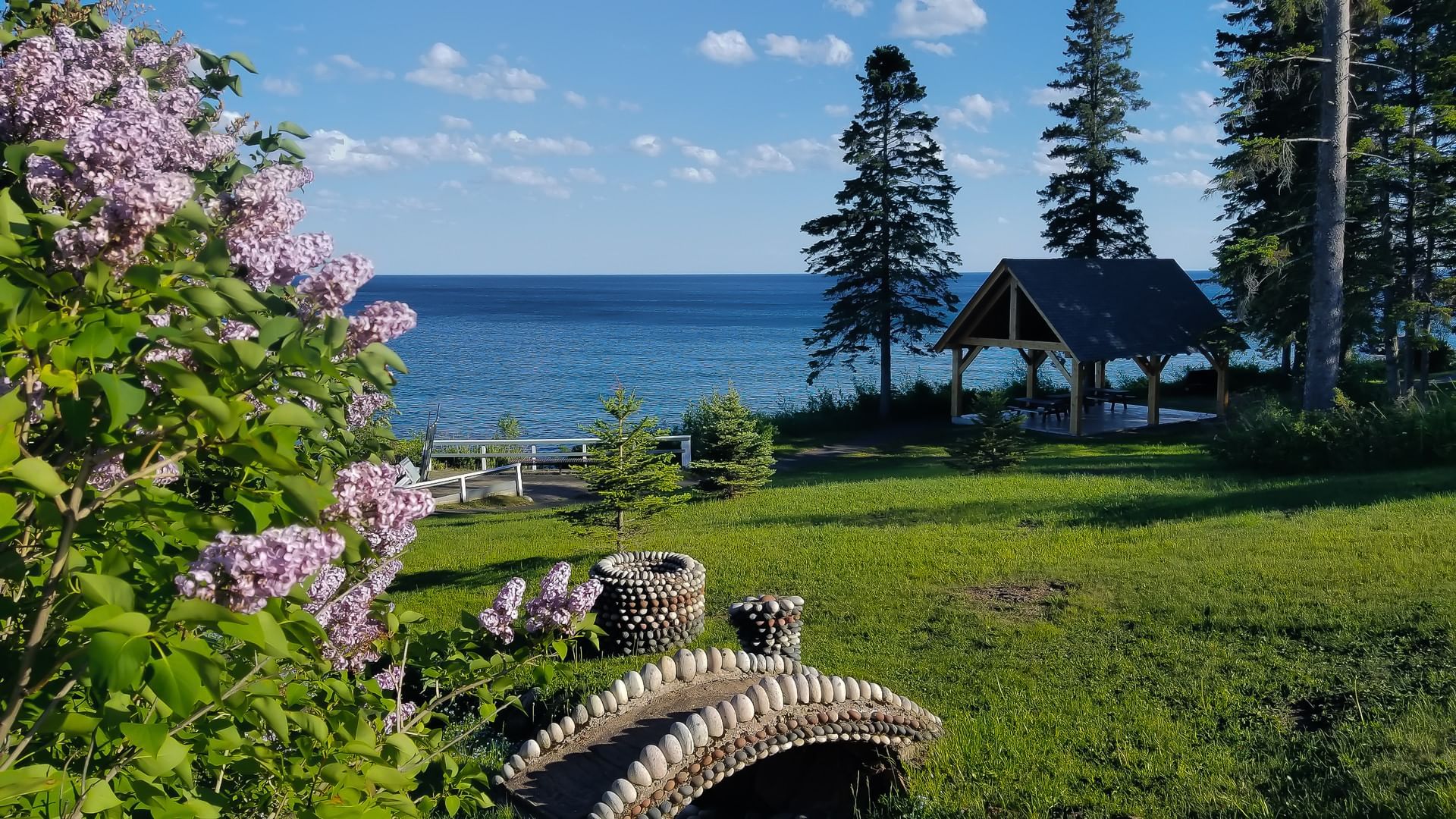 A garden in Bluefin Bay Family of Resorts