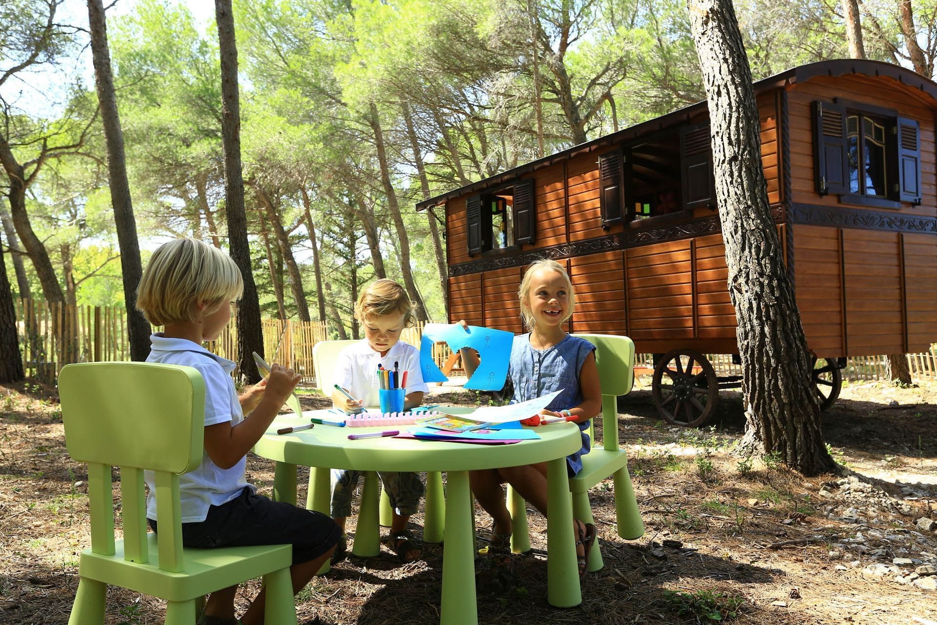 Kids playing in Kid's Club at Domaine de Manville