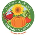 logo that says as fresh as it gets san manteo county award winne