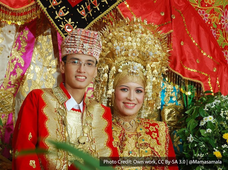 Minangkabau colourful wedding