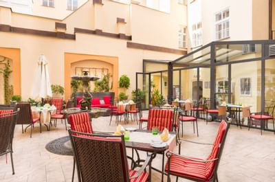 Terrace at Hotel Leonardo, Prague 1, Czech Republic