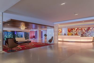 Lobby and reception table at The Condado Plaza Hilton