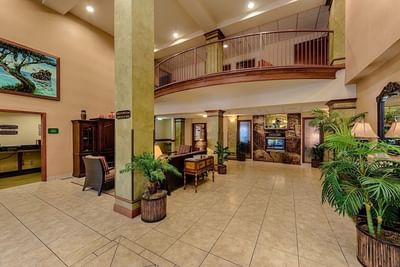 Beautifully Arranged Lobby Area at Triple Play Resort Hotel