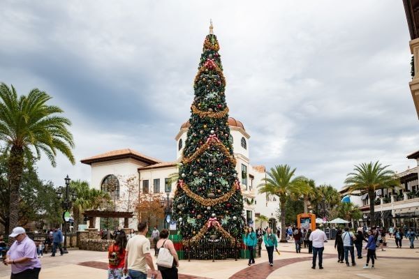 Christmas tree at Disney Springs.