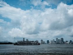 Natchez Steamboat on the sea near La Galerie Hotel