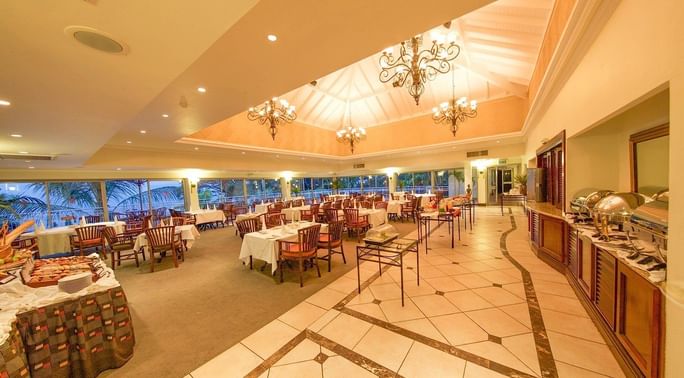 Interior of Kiyaga Restaurant at Lake Kivu Serena Hotel