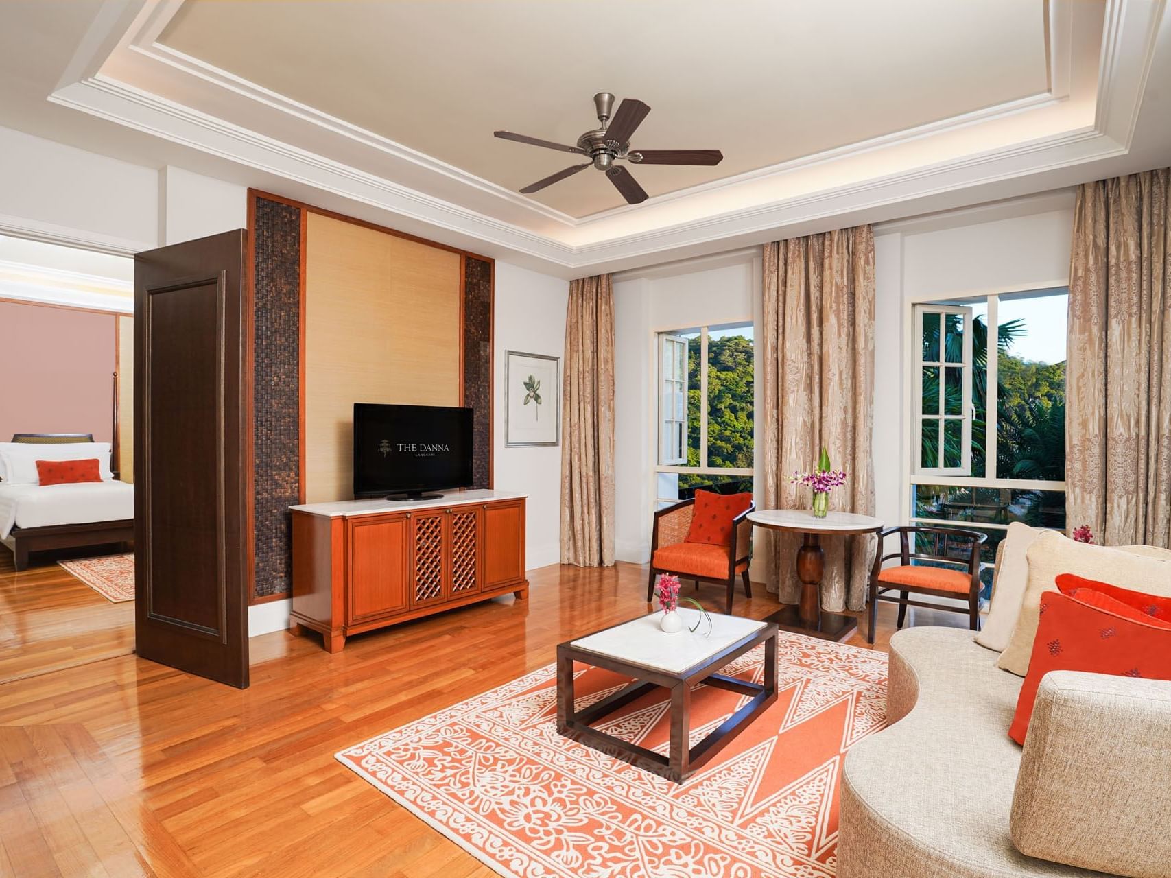 Living area of Merchant 2-bedroom Suite at Danna Langkawi Hotel