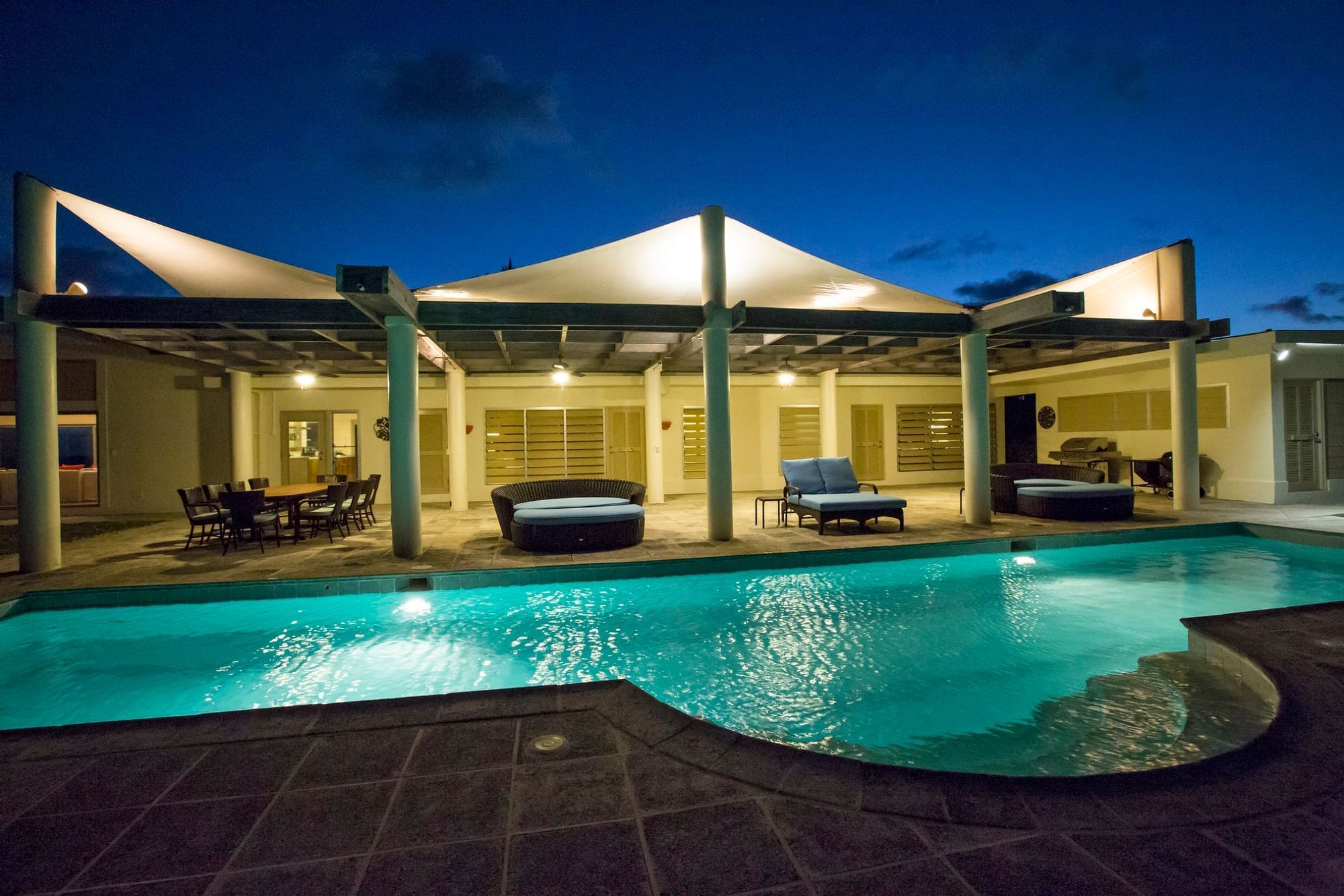 Outdoor pool on the terrace in Beach House at The Buccaneer Resort St. Croix