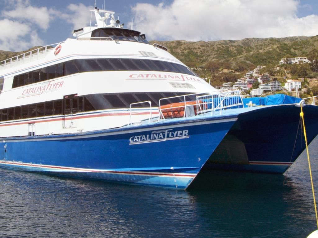 Catalina Flyer cruising through the ocean near Catalina Island Company