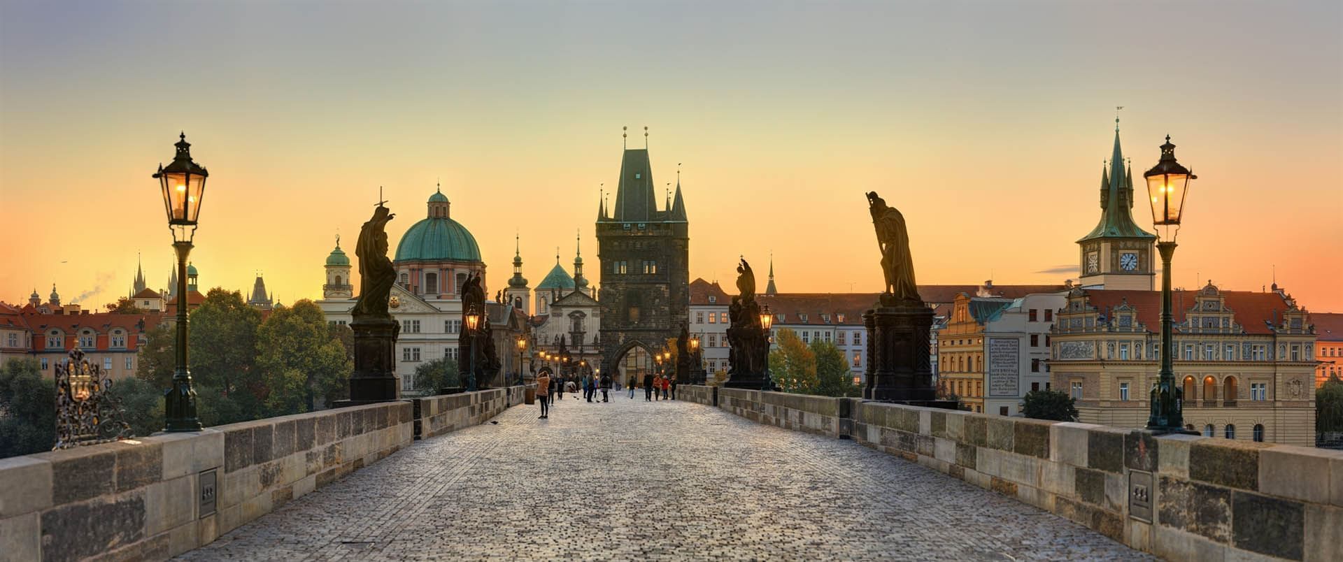 City view from the Charles bridge near Almanac X Prague
